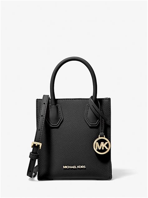 crossbodytas mercer van getrommeld leer, extra klein